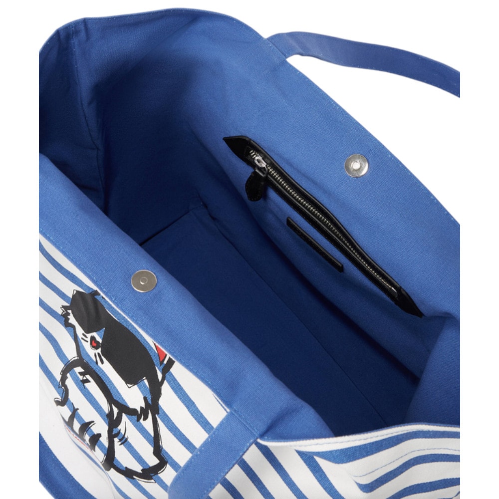 Bolso Shopper Karl Lagerfeld Rayado Azul y Blanco  foto 4