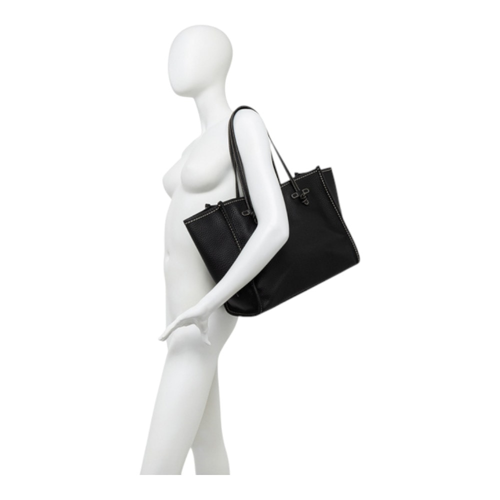 Bolso Shopper mujer Marcella negro piel – Elegancia urbana y versatilidad foto 2