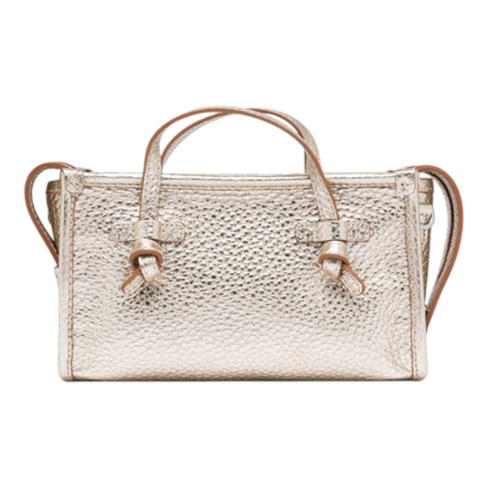 Bolso mujer mini dorado asa y bandolera extraíble Marcella BS 11706