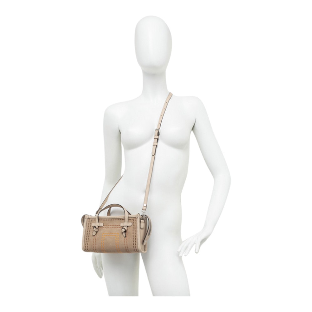 Bolso mujer Marcella mini beige de mano bordado – Elegancia artesanal foto 2