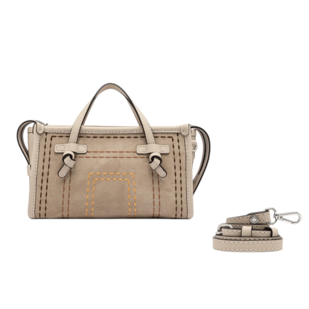 Bolso mujer Marcella mini beige de mano bordado – Elegancia artesanal foto 4