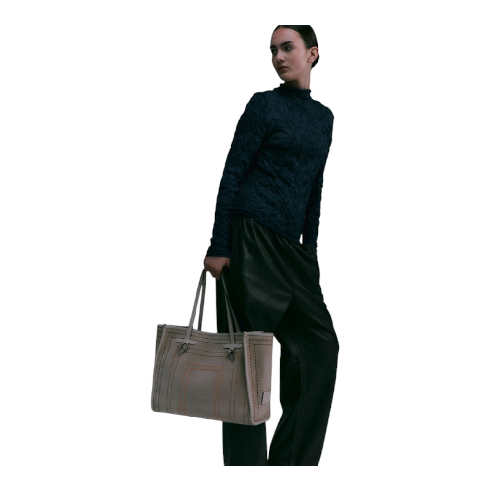 Bolso mujer Marcella shopper ante beige bordado – Elegancia bohemia y funcional foto 2