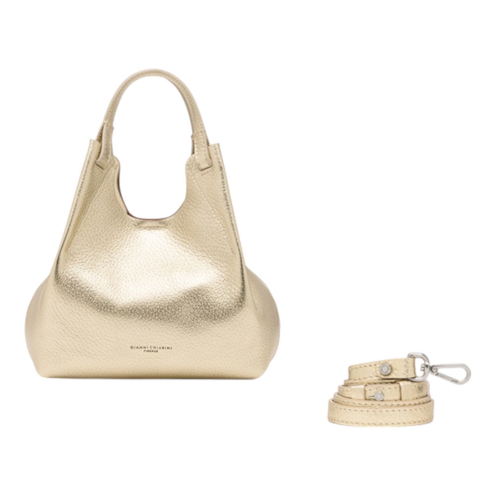 Bolso Saco Piel Dorado Gianni Chiarini Dua 9719
