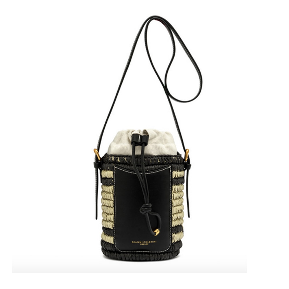 Bolso saco rafia negro Gianni Marra MAE 10730