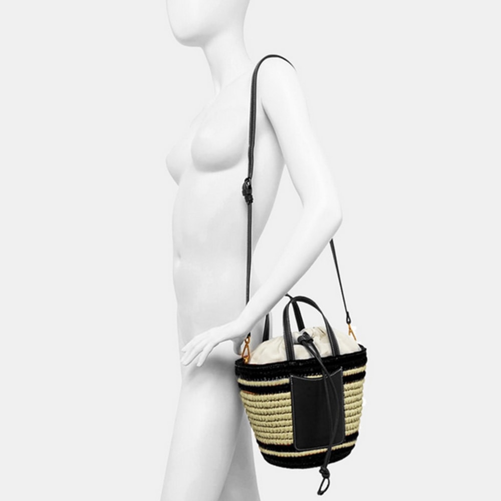 Bolso Gianni Marra shopper negro rafia – Estilo natural y elegante foto 2