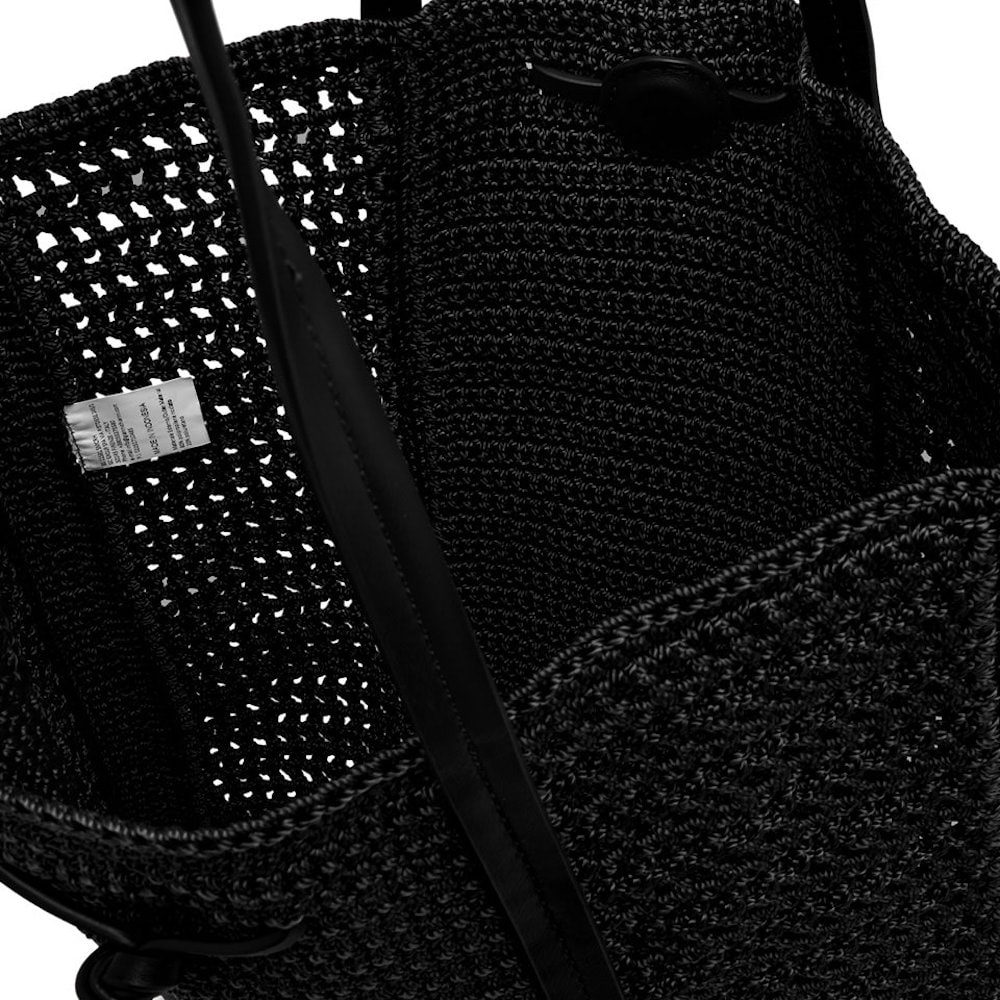 Bolso ganchillo mujer Gianni Marra shopper negro | Gallery Carrile foto 4