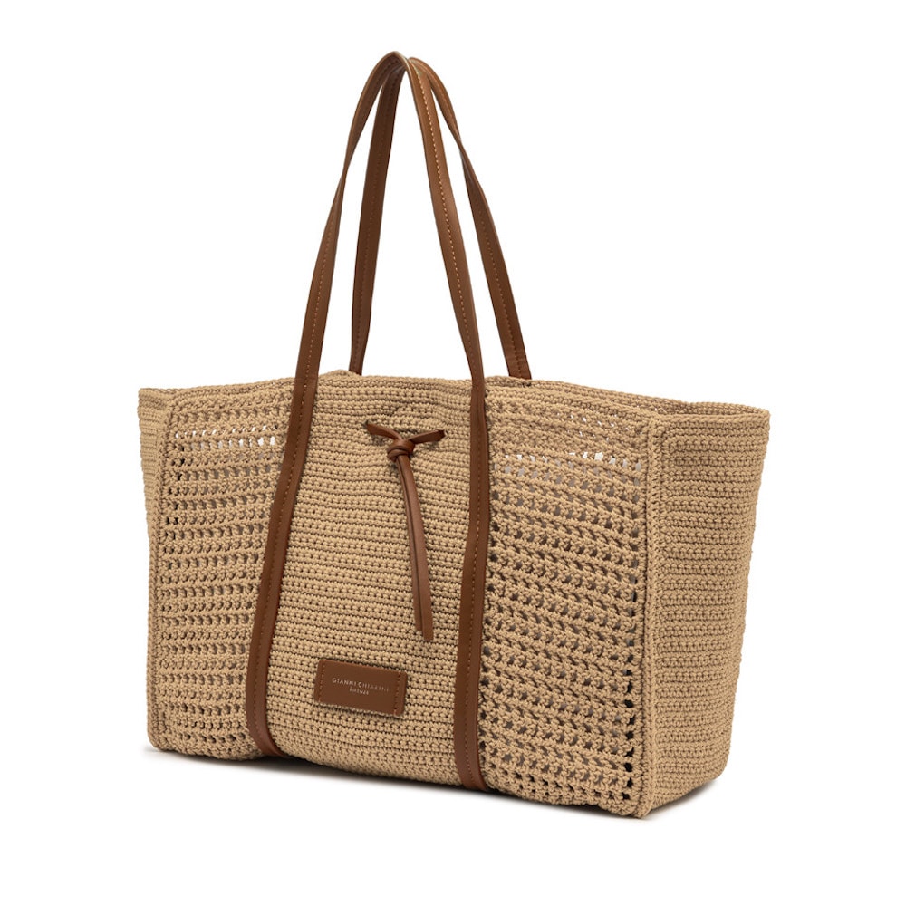 Bolso shopper ganchillo mujer Gianni Marra - Natural y elegante foto 3