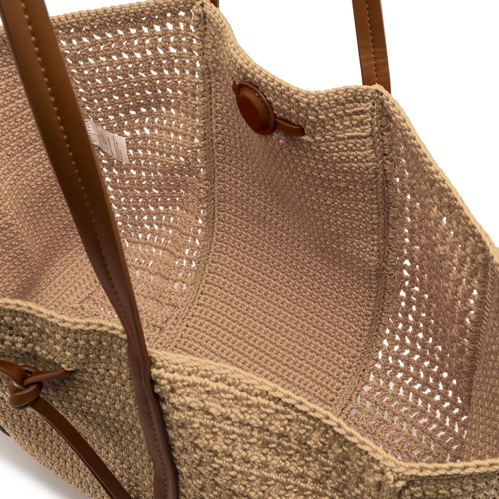 Bolso shopper ganchillo mujer Gianni Marra - Natural y elegante foto 4