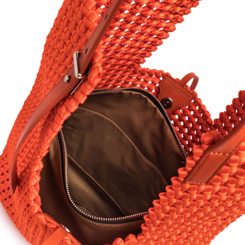 Bolso mujer Gianni Marra trenzado naranja | Gallery Carrile foto 4