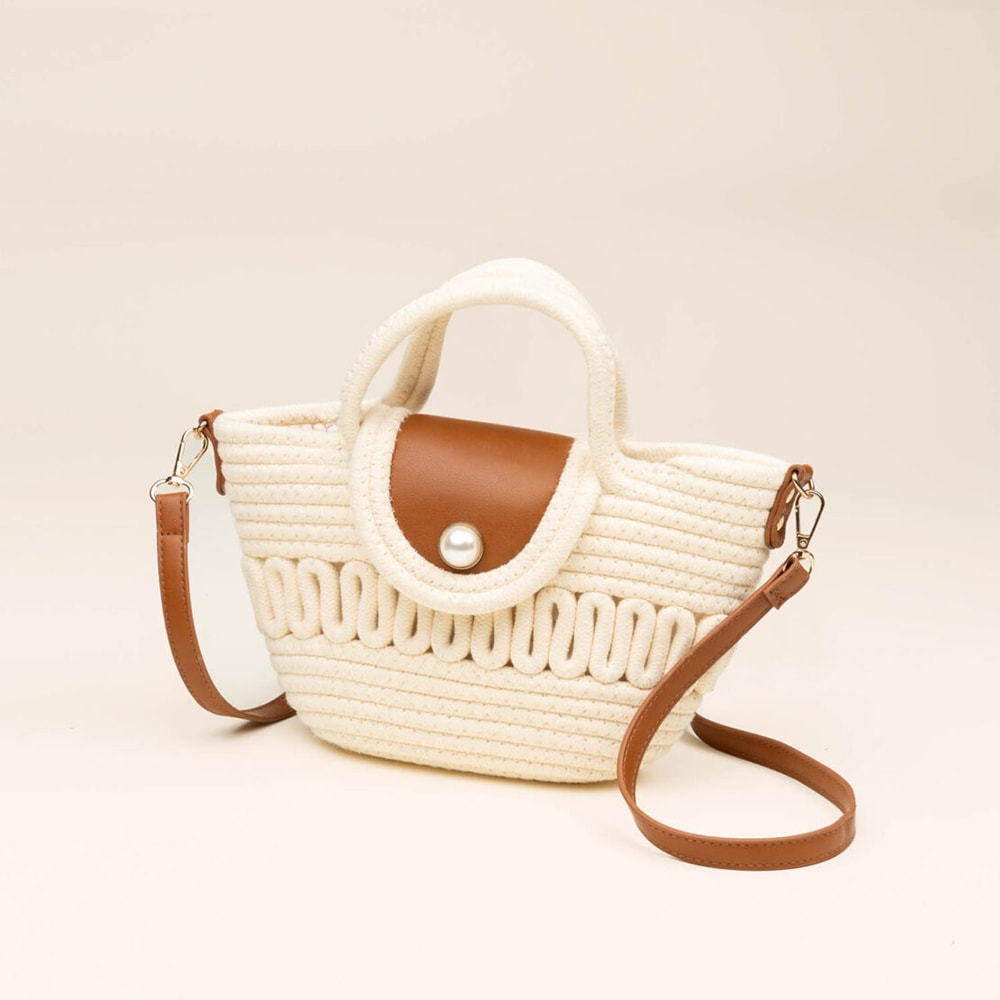 Bolso mujer Gaimo mini capazo de cuerda y piel | Gallery Carrilé foto 2