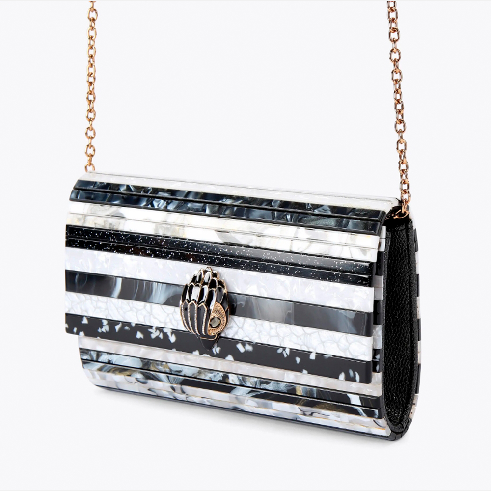 Cartera fiesta Kurt Geiger | Diseño elegante en blanco y negro foto 3