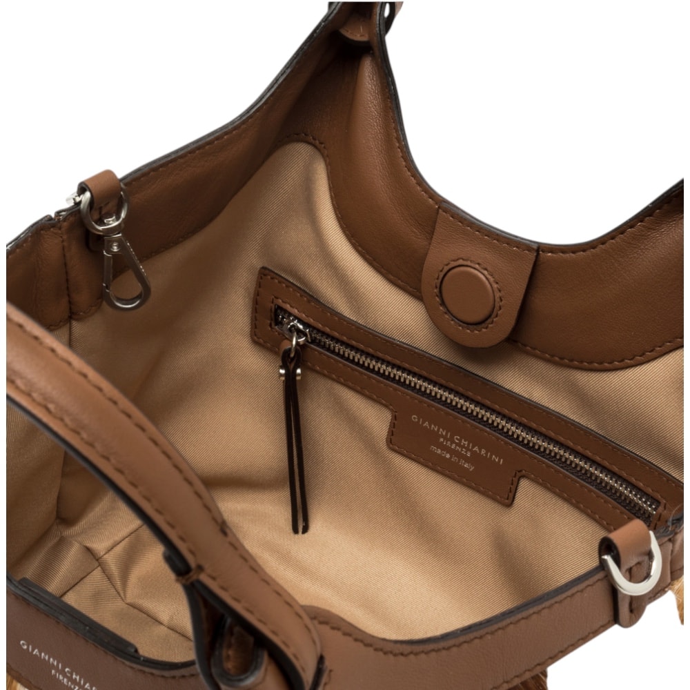Bolso hombro piel pony | Gianni Chiarini marrón mujer foto 4