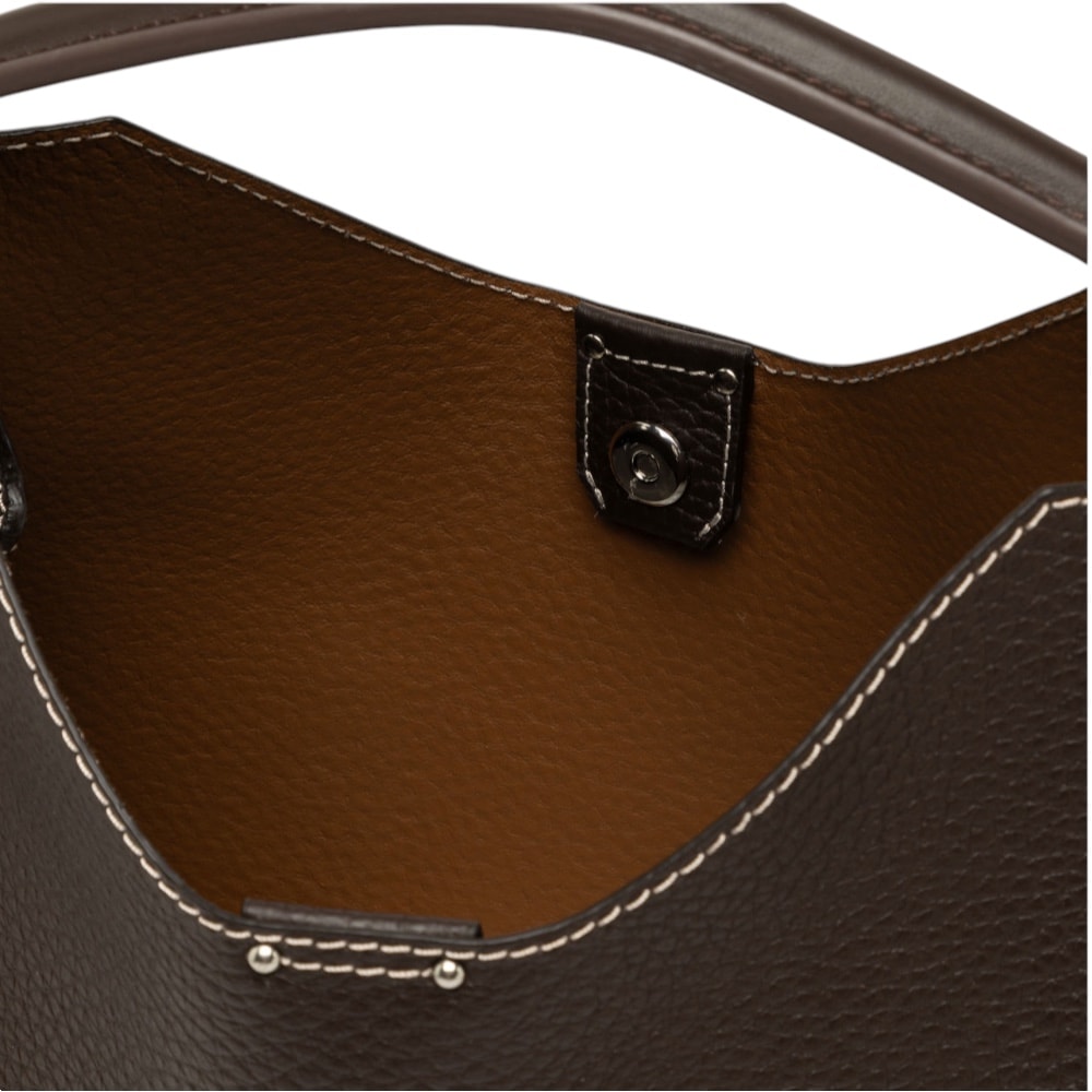 Bolso piel marrón asa – Gianni Chiarini foto 4