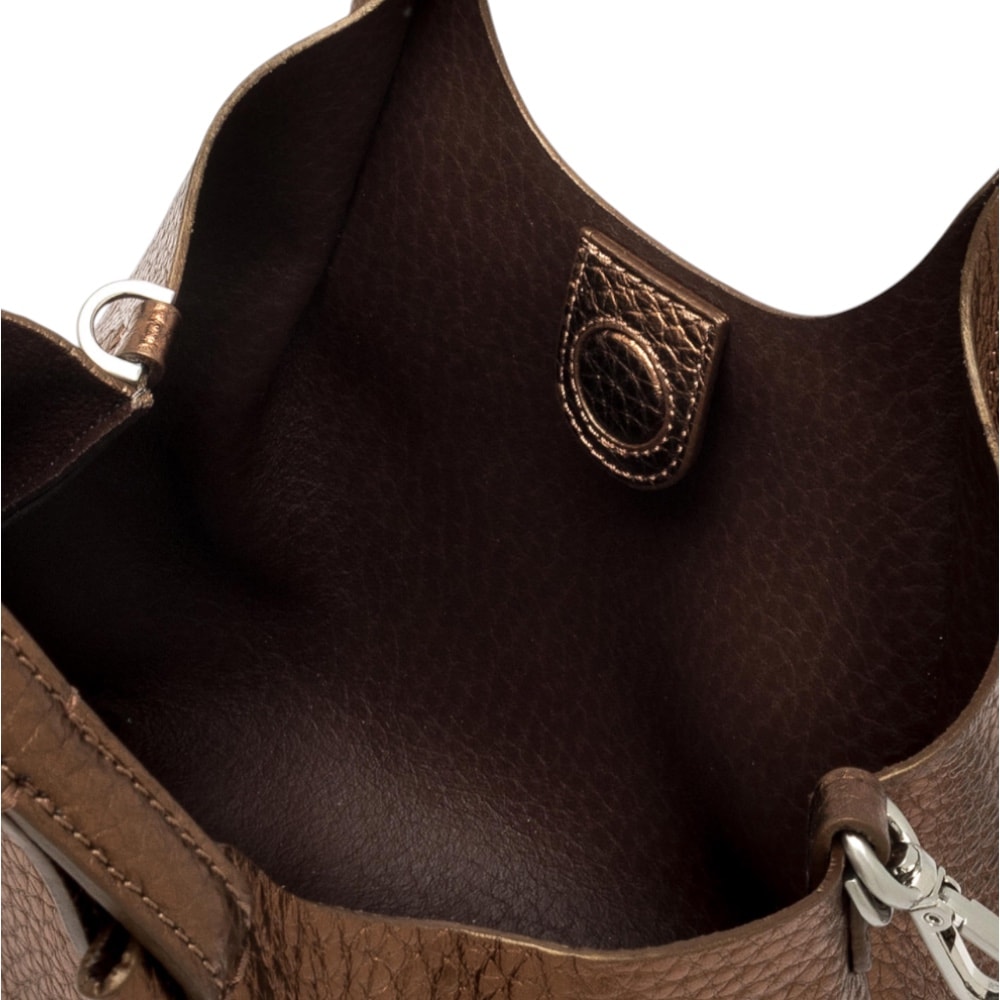 Bolso piel bronce asa – Gianni Chiarini foto 4