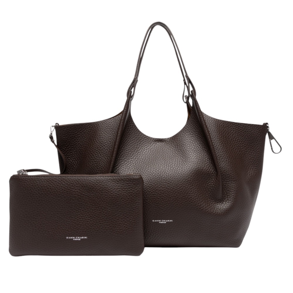 Bolso piel marrón oscuro asa – Gianni Chiarini foto 2