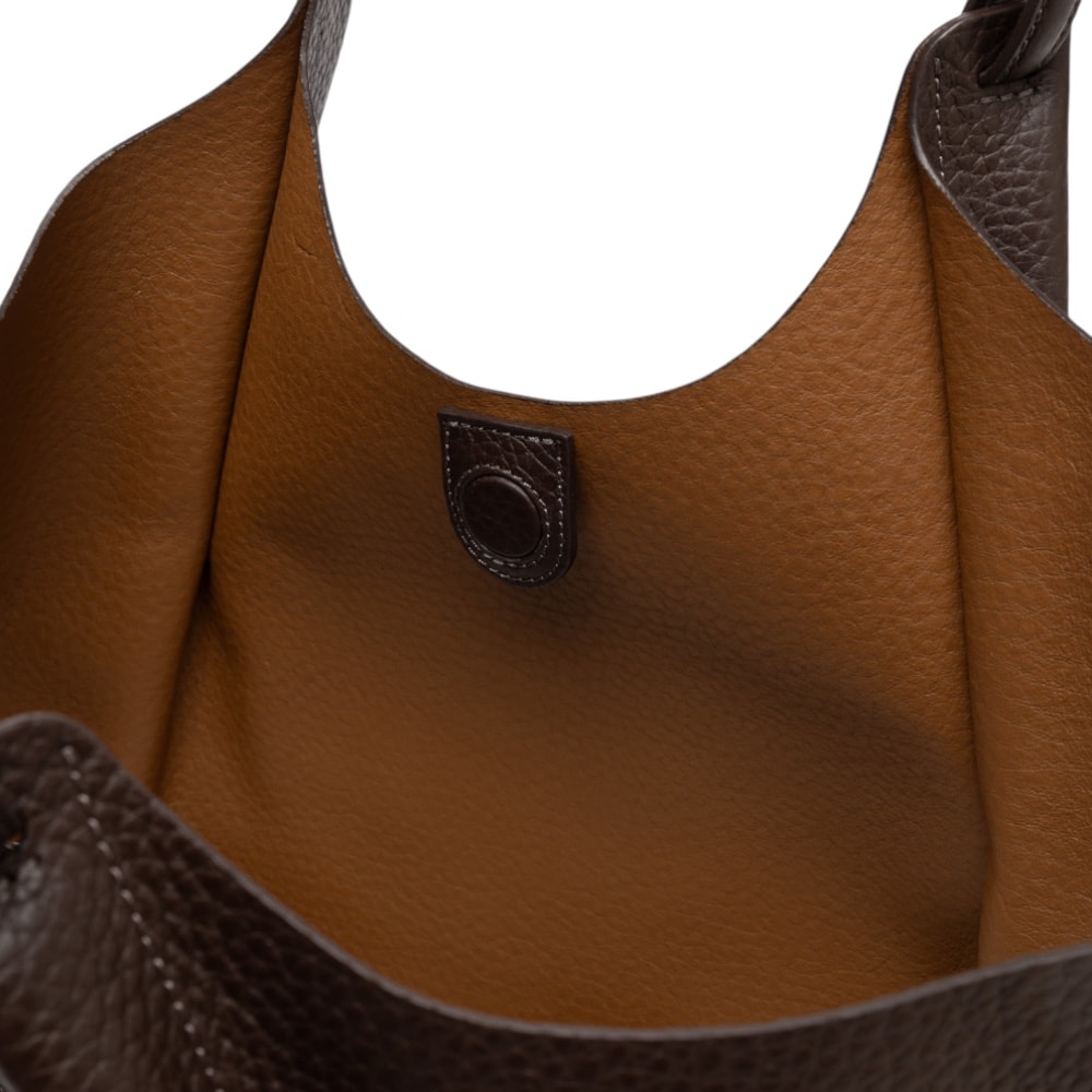 Bolso piel marrón oscuro asa – Gianni Chiarini foto 4