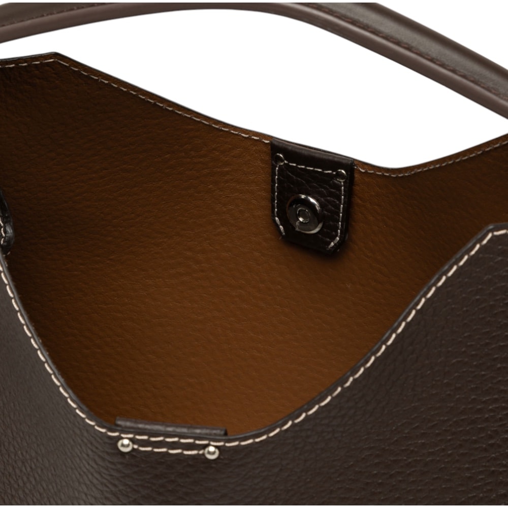 Bolso piel marrón detalle asa – Gianni Chiarini foto 4