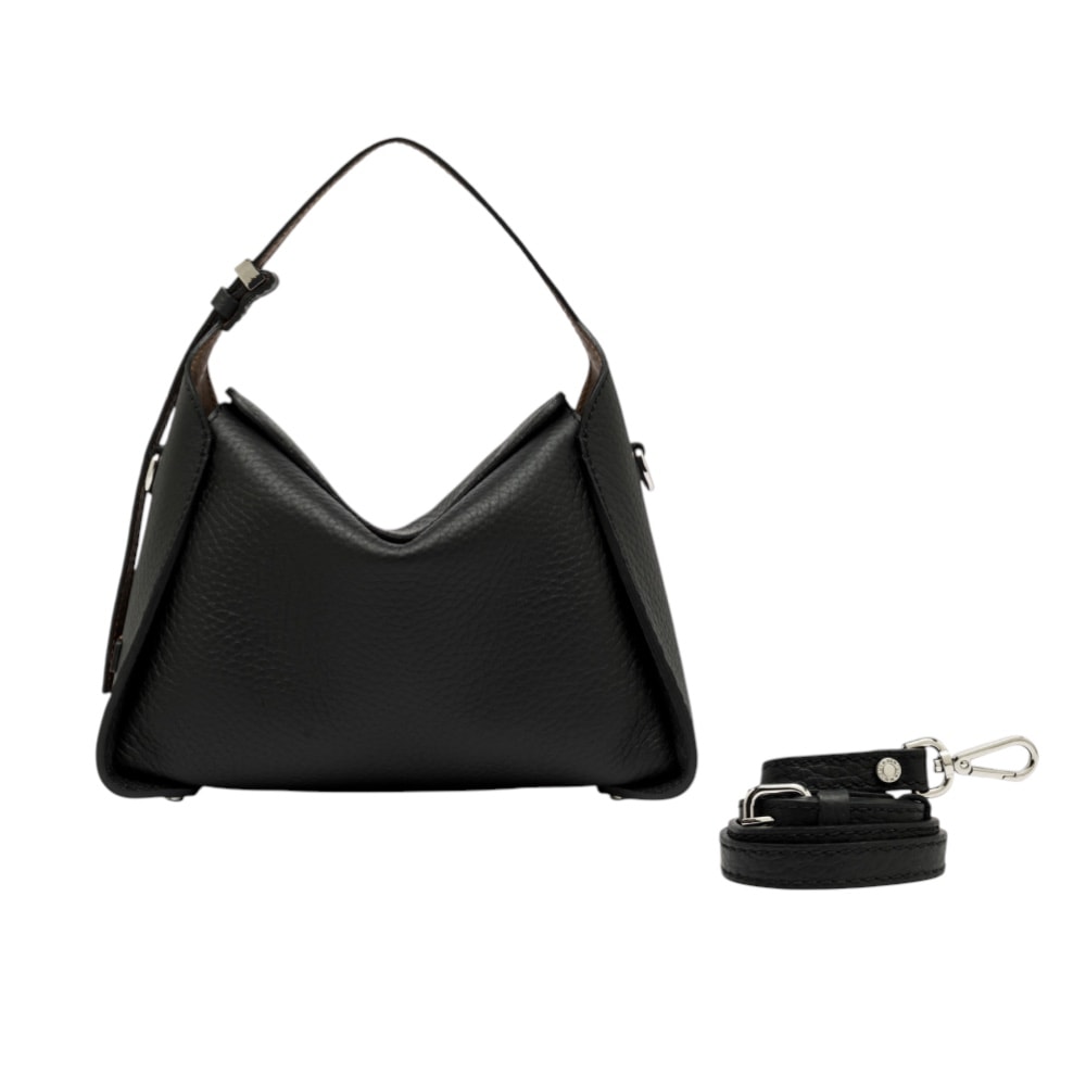 Bolso negro piel asa y bandolera Gianni Chiarini Penelope 11351