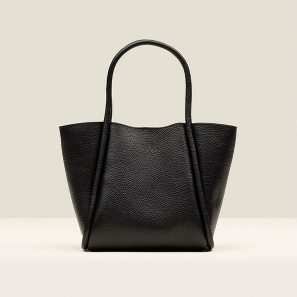 Bolso piel negro asa y correa Gaimo Pilares