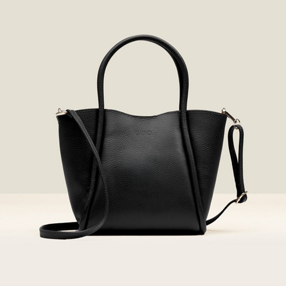 Bolso negro piel asa y bandolera Gaimo – Elegancia atemporal foto 3