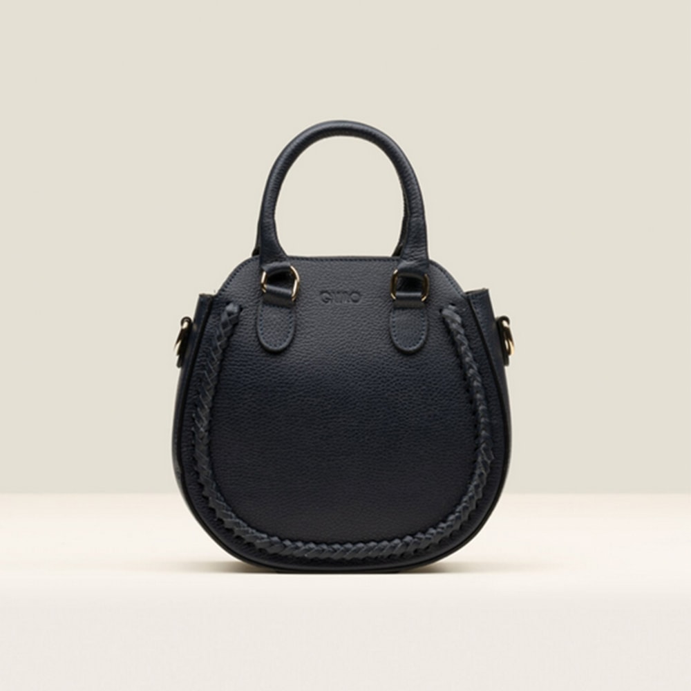 Bolso piel azul correa Gaimo Isasa