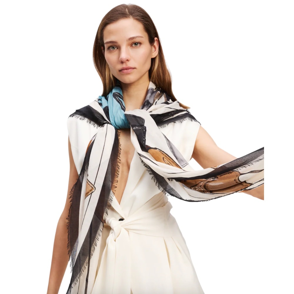 Pañuelo cuadrado multicolor Karl Lagerfeld | Carrilé foto 2