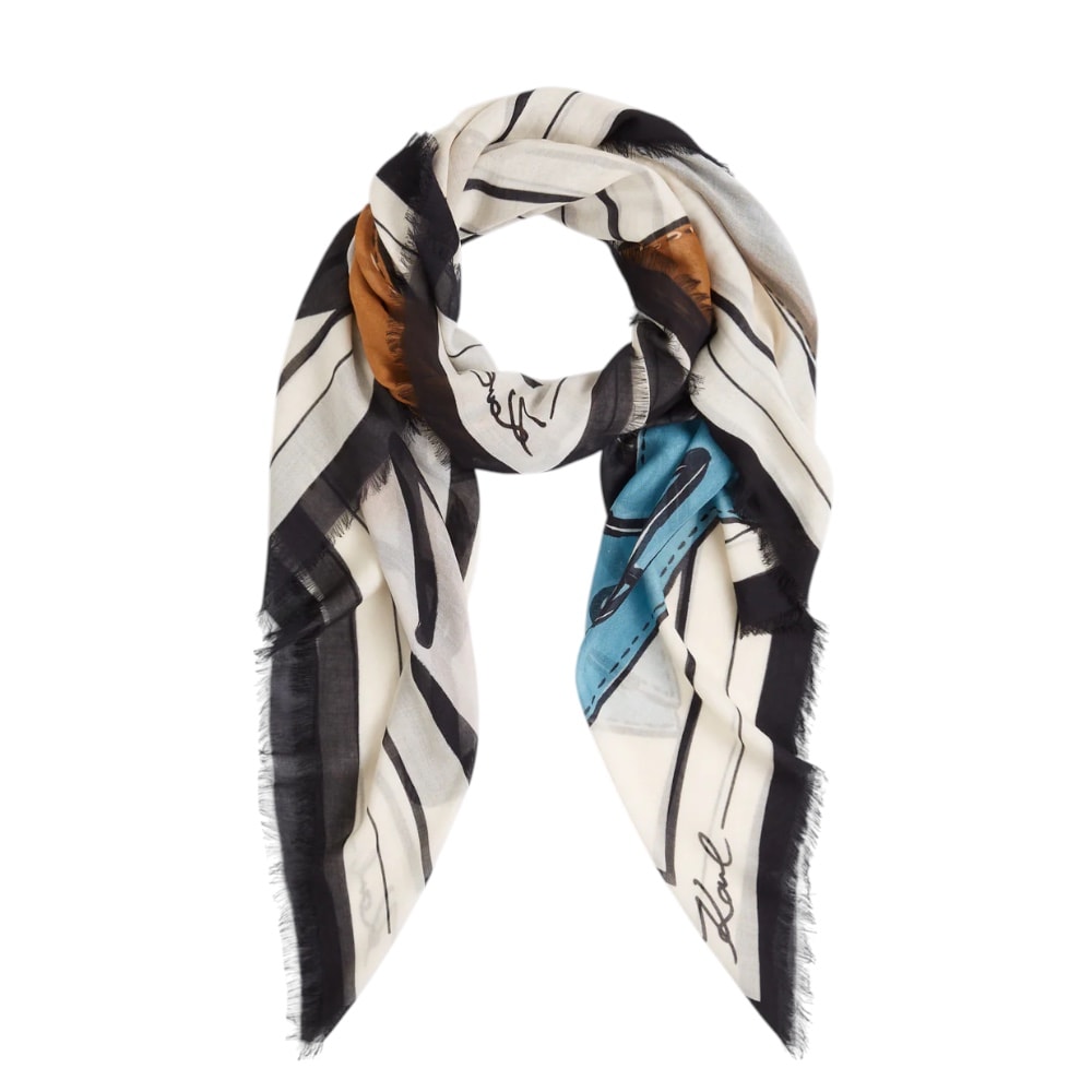 Pañuelo cuadrado multicolor Karl Lagerfeld | Carrilé foto 3