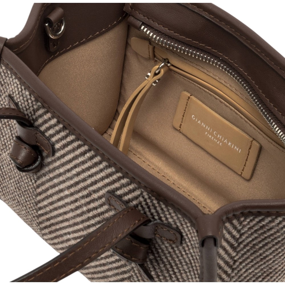 Bolso marrón piel espiga asa Gianni Chiarini | Gallery Carrilé foto 3