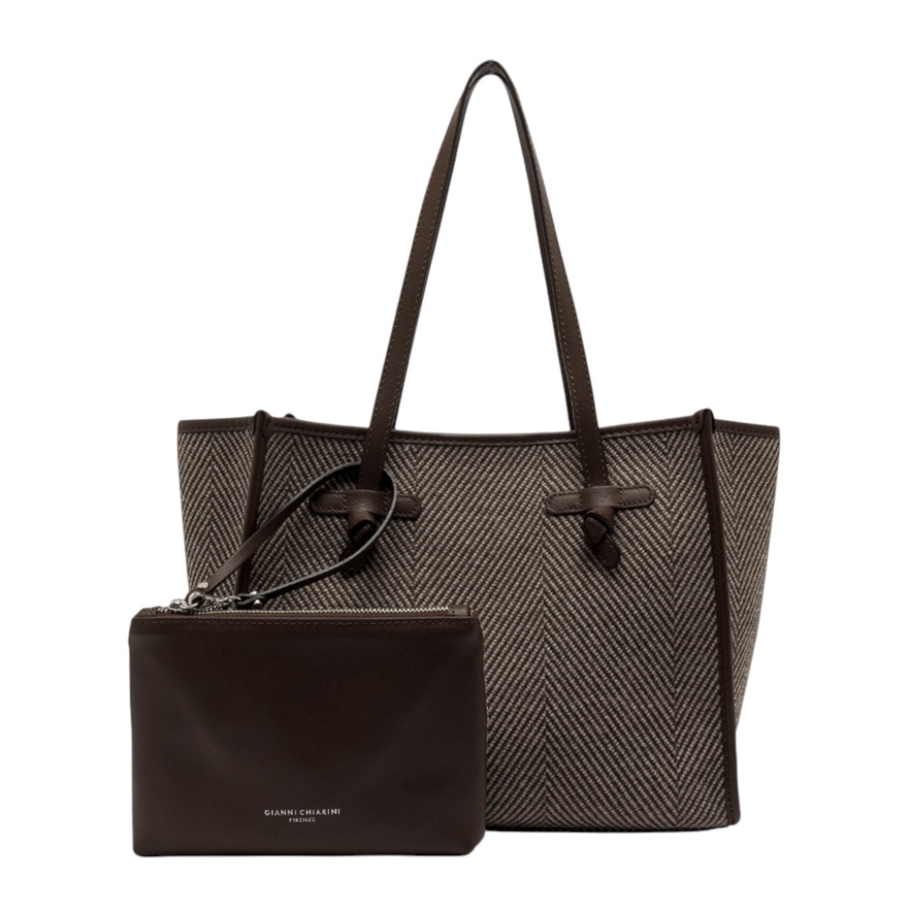 Bolso marrón señora tejido espiga Gianni Chiarini | Gallery Carrilé foto 2