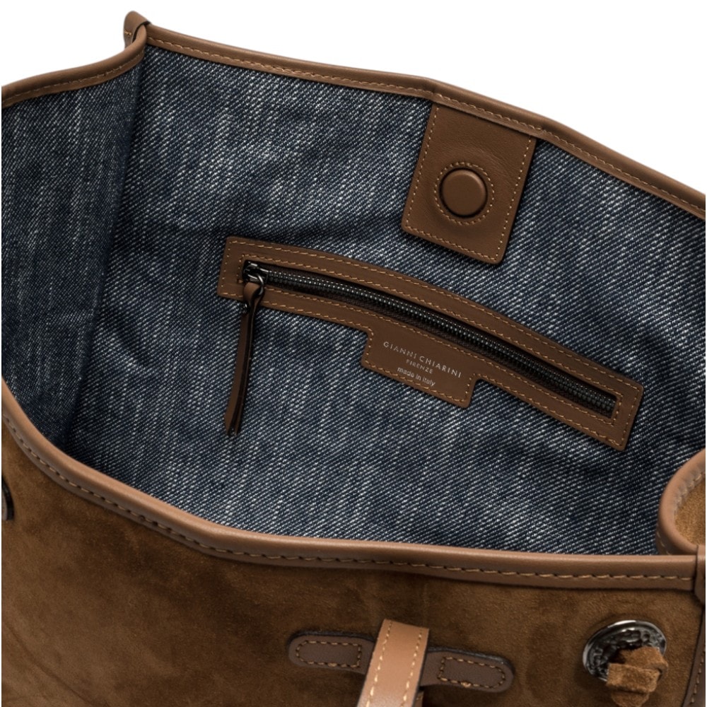 Bolso mujer ante marrón flecos grande Gianni Chiarini | Gallery Carrilé foto 3