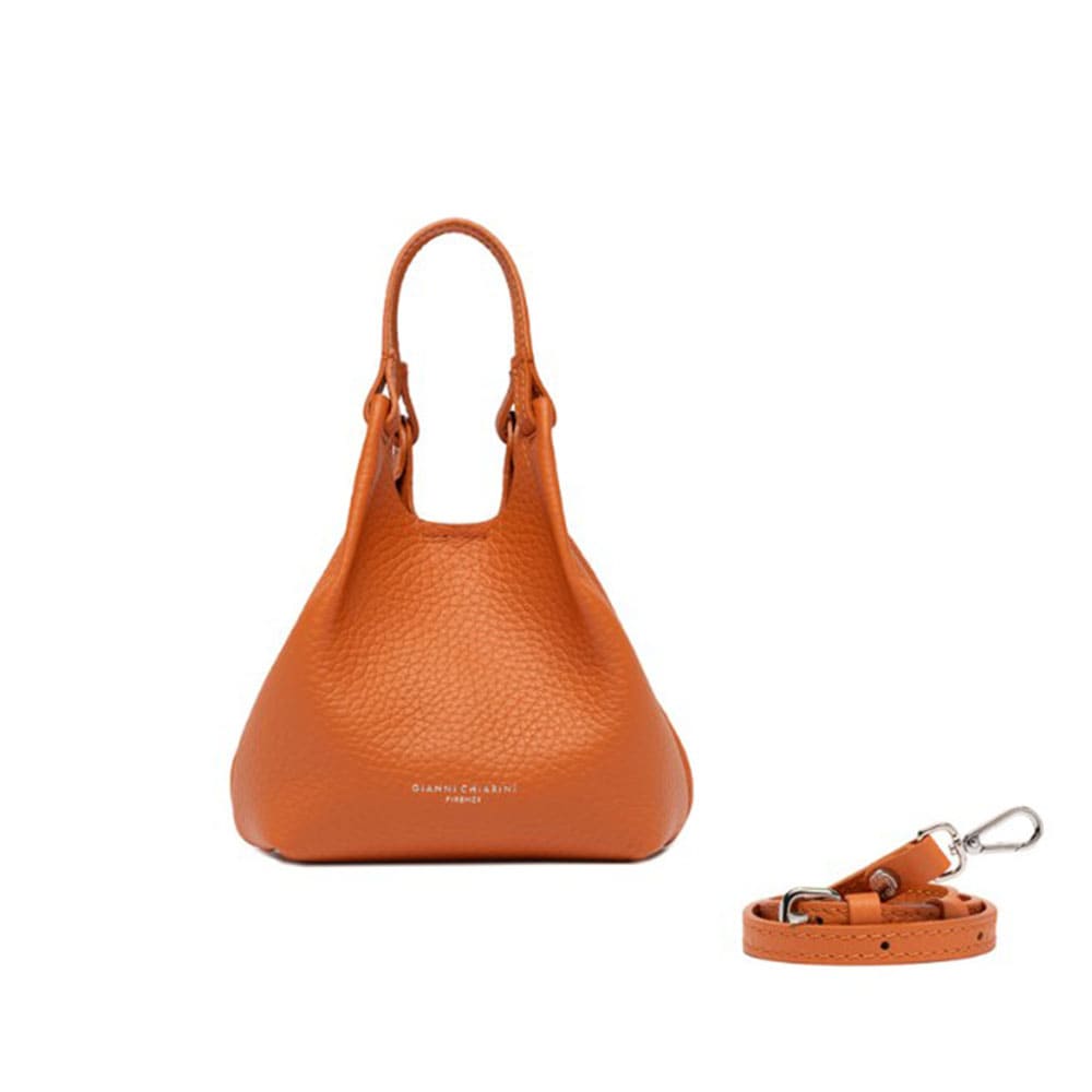 Bolso piel naranja bandolera Ginnai Chiarini Dua BS 9718