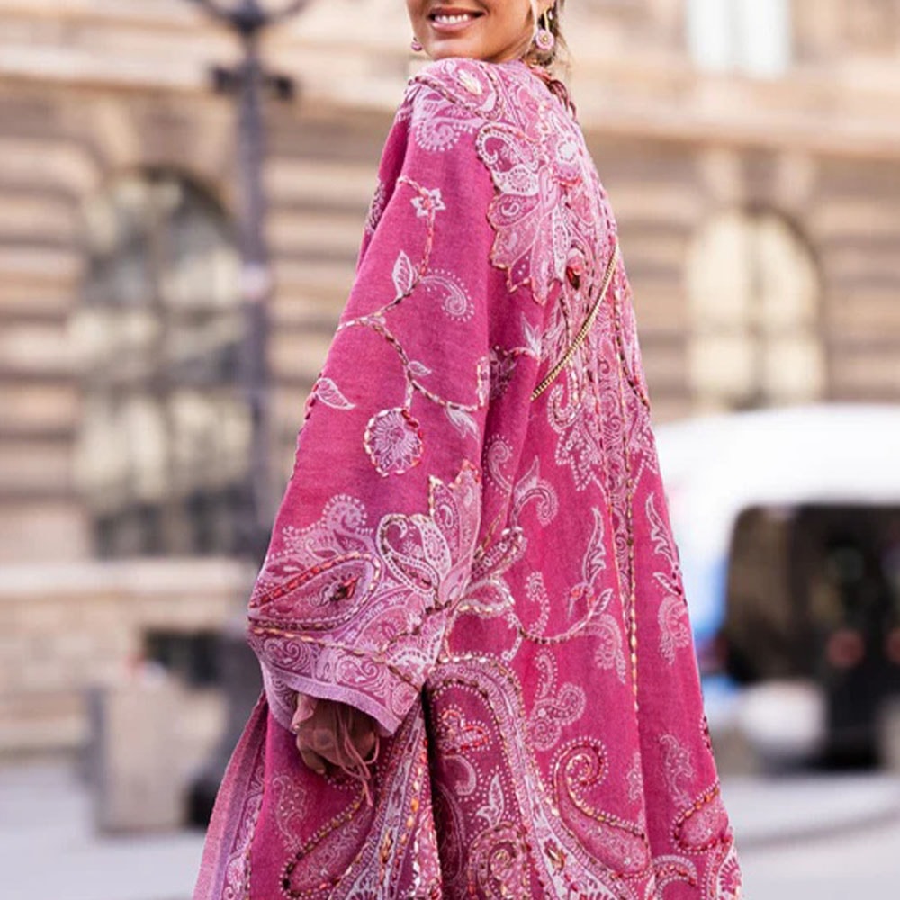 Poncho mujer rosa suave – Poc a Poc foto 3