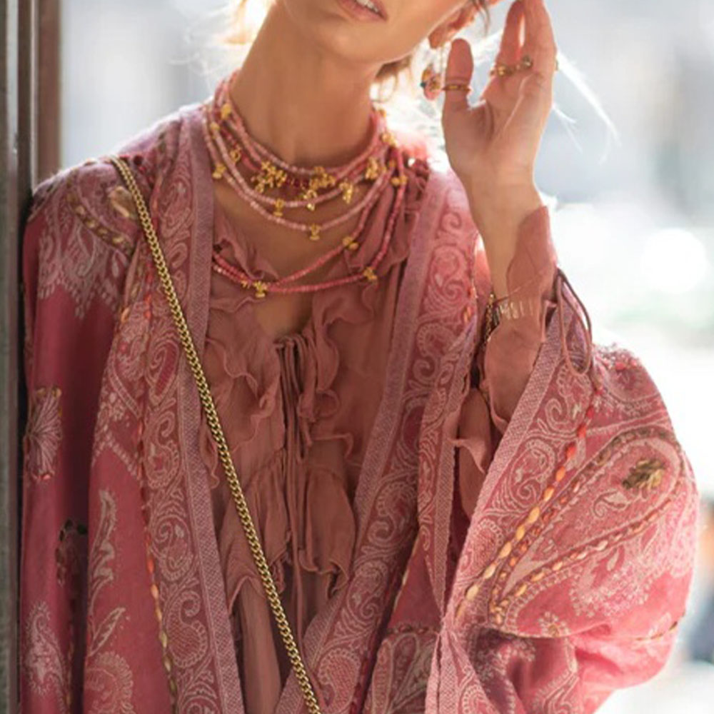 Poncho mujer rosa suave – Poc a Poc foto 4