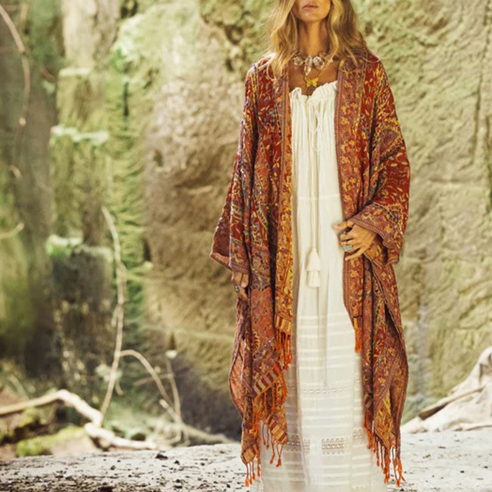 Poncho mujer suave rojo – Poc a Poc foto 3