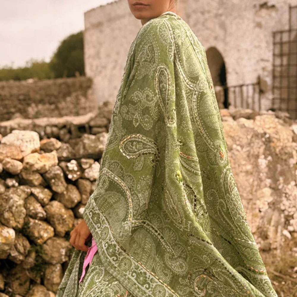 Poncho mujer suave verde – Poc a Poc foto 2