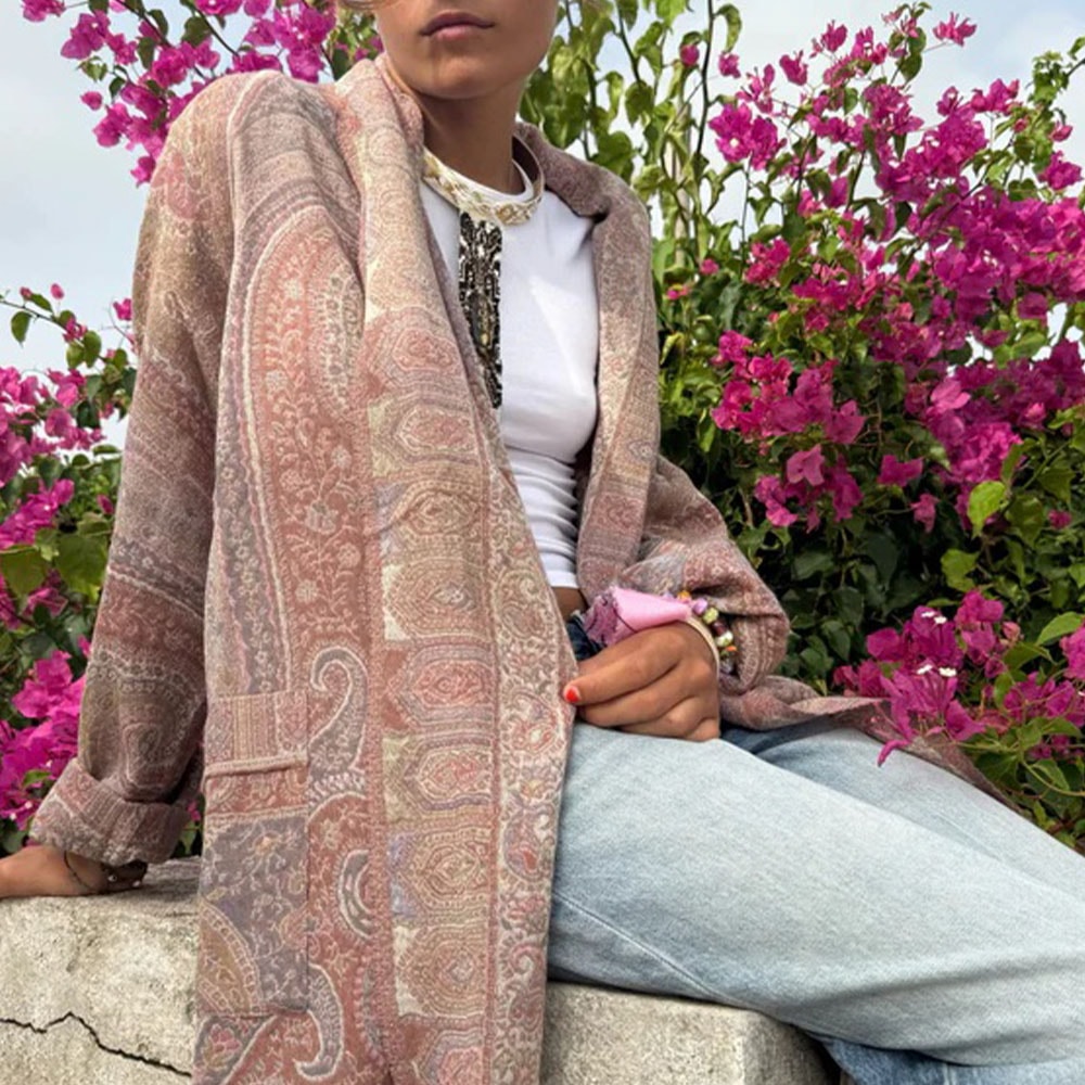 Chaqueta lana reversible mujer Poc a Poc Radha Jacket