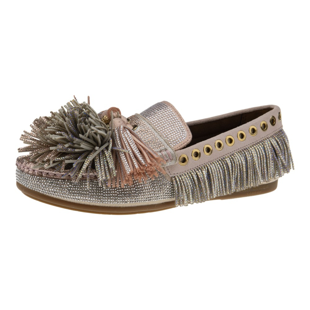Mocasines mujer Kurt Geiger flecos | Loafers joya con strass foto 3
