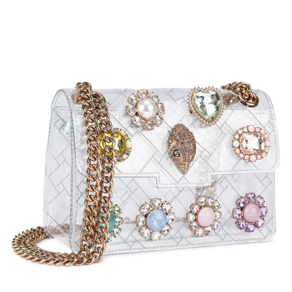 Cartera fiesta cadena transparente Kurt Geiger con cristales foto 4
