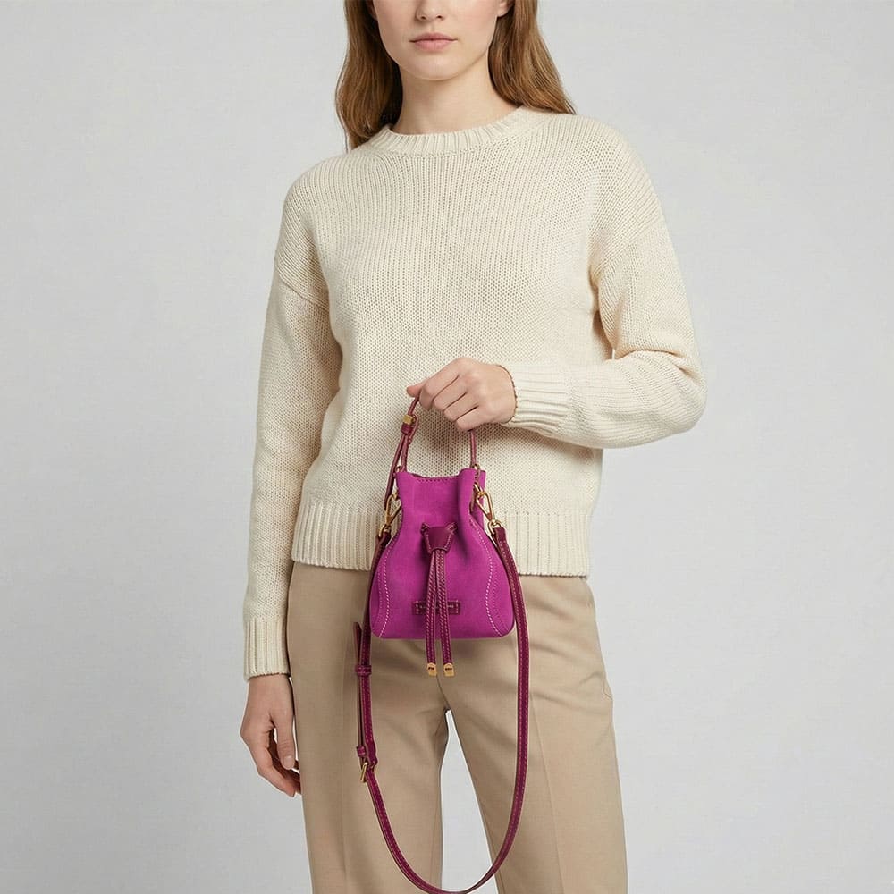 Bolso piel bandolera carmín Gianni Chiarini – original y atrevido foto 2