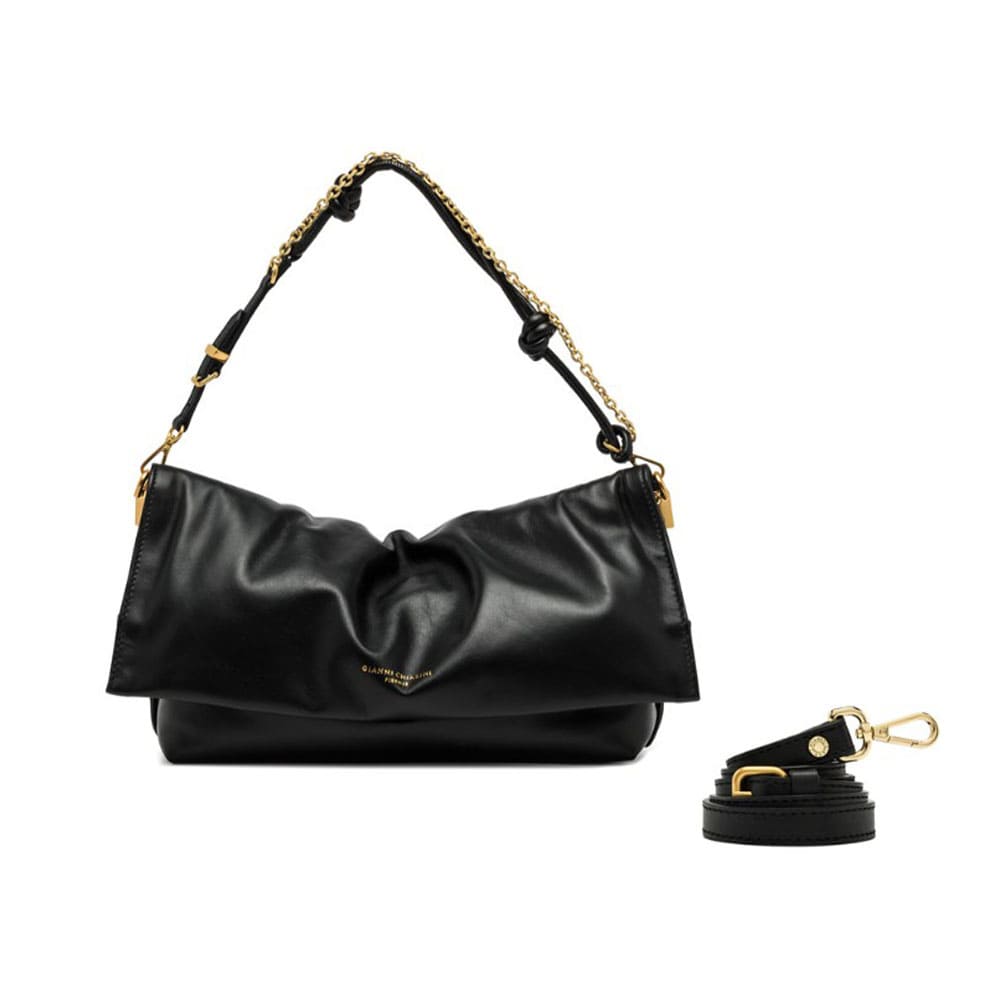 Bolso piel negro solapa Gianni Chiarini Fanny BS 1194