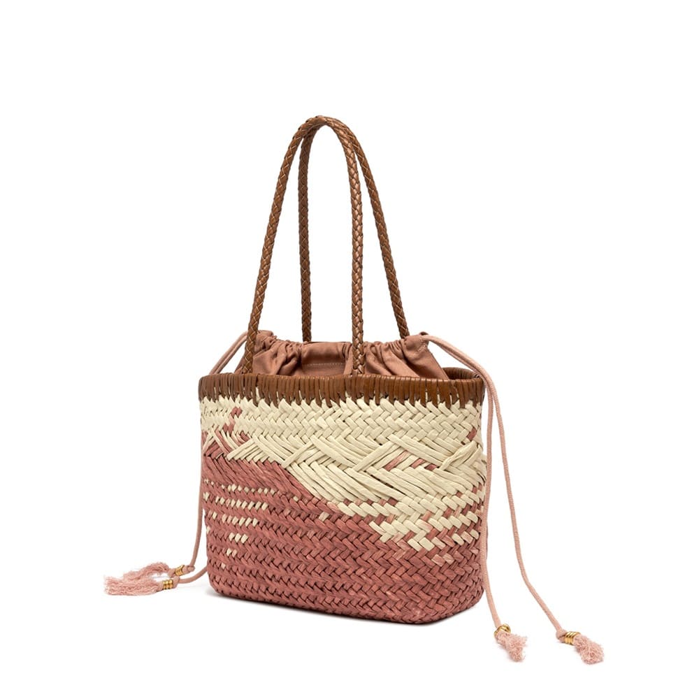 Bolso capazo paja rosa Gianni Chiarini elegante y veraniego foto 4