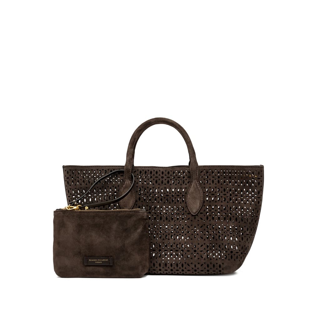 Bolso ante marrón asa Gianni Chiarini elegante foto 3