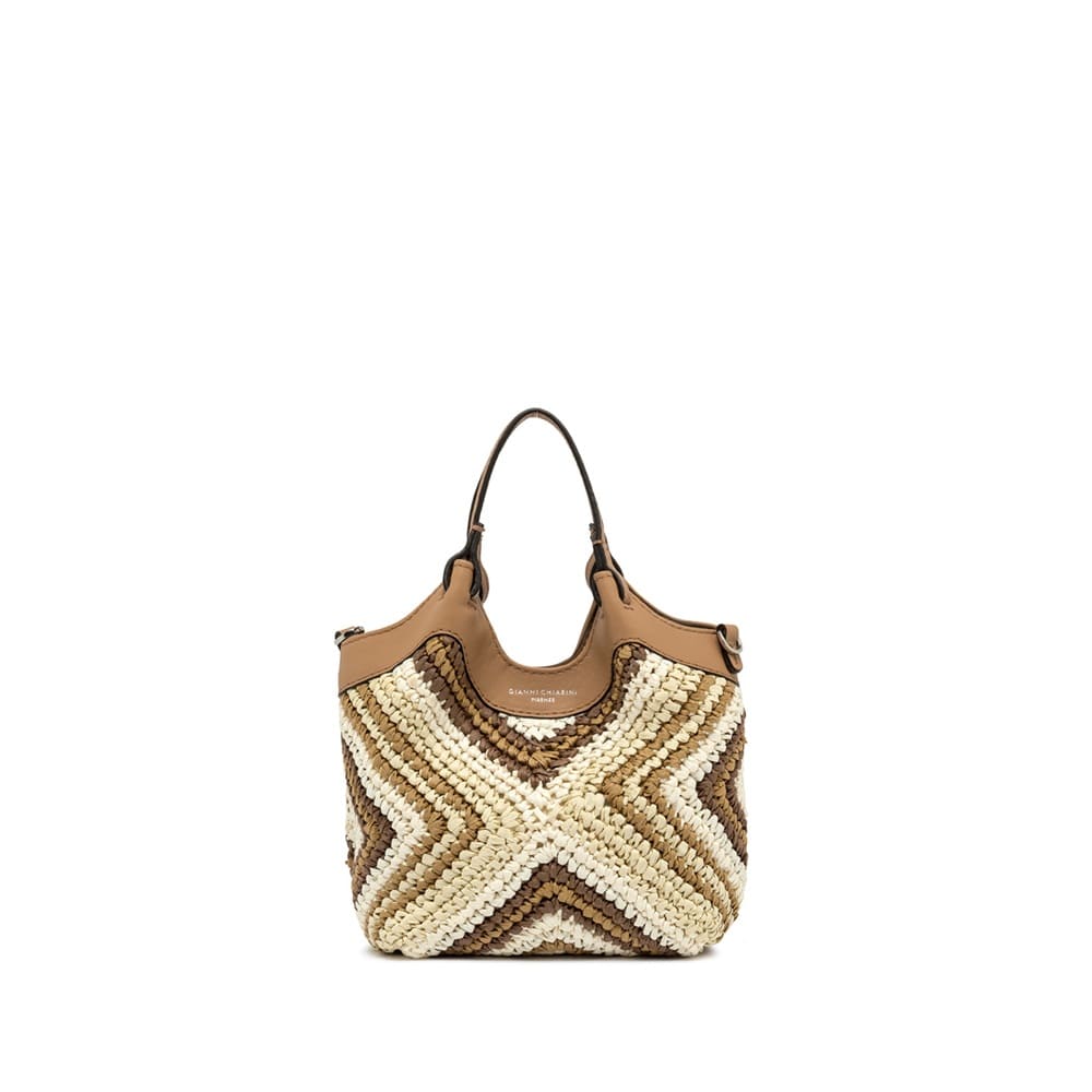Bolso paja trenzada Gianni Chiarini elegante verano foto 3