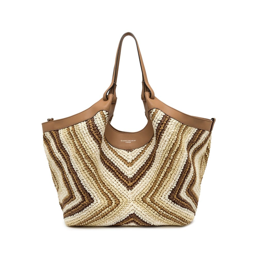 Bolso saco paja Gianni Chiarini elegante verano foto 4