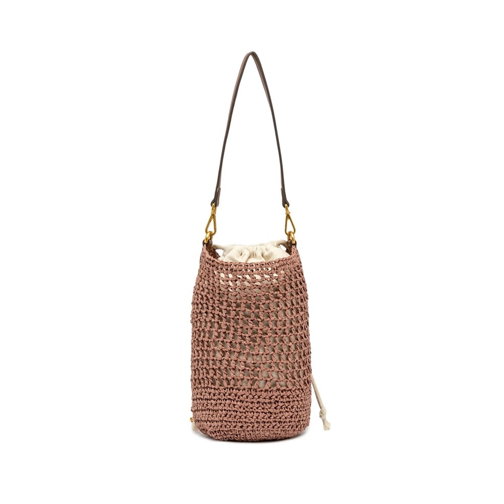 Bolso paja rosa asa Gianni Chiarini elegante foto 3