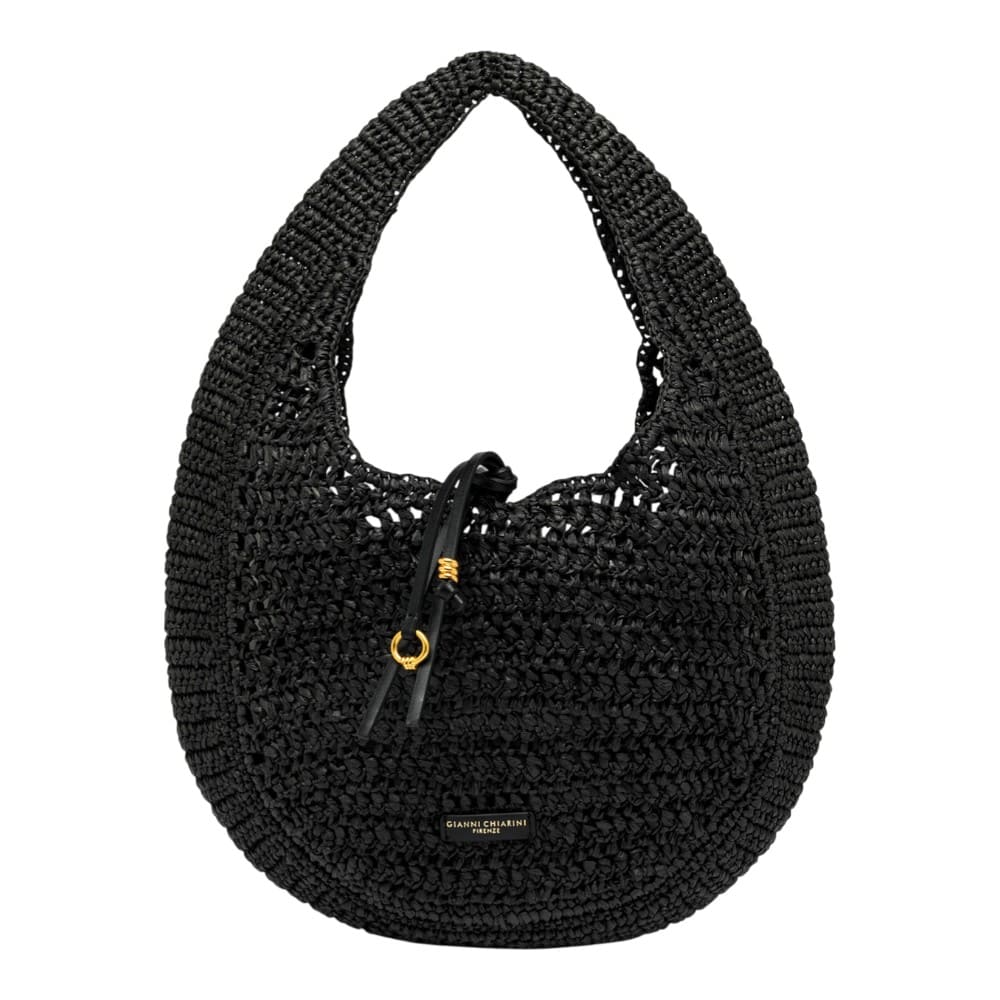 Bolso hombro crochet negro Gianni Chiarini Nefeli Bs 11954