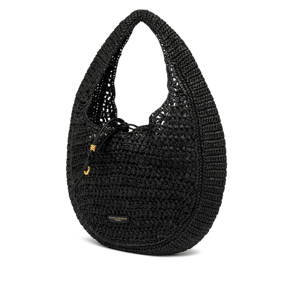 Bolso hombro crochet negro Gianni Chiarini elegante foto 4