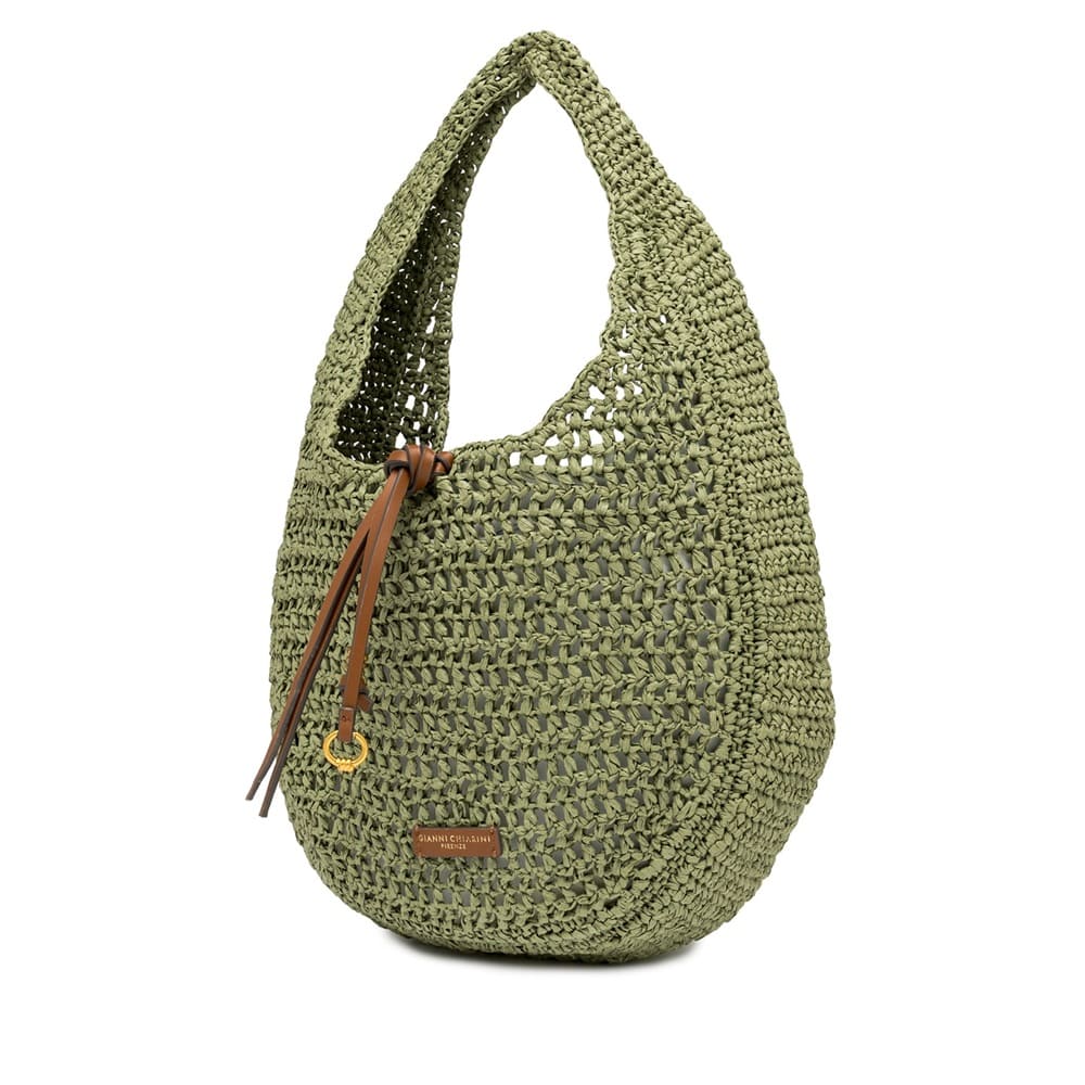 Bolso crochet verde asa Gianni Chiarini elegante foto 4