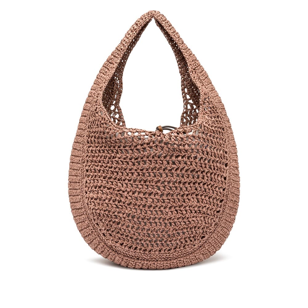 Bolso hobo rosa crochet Gianni Chiarini elegante foto 3