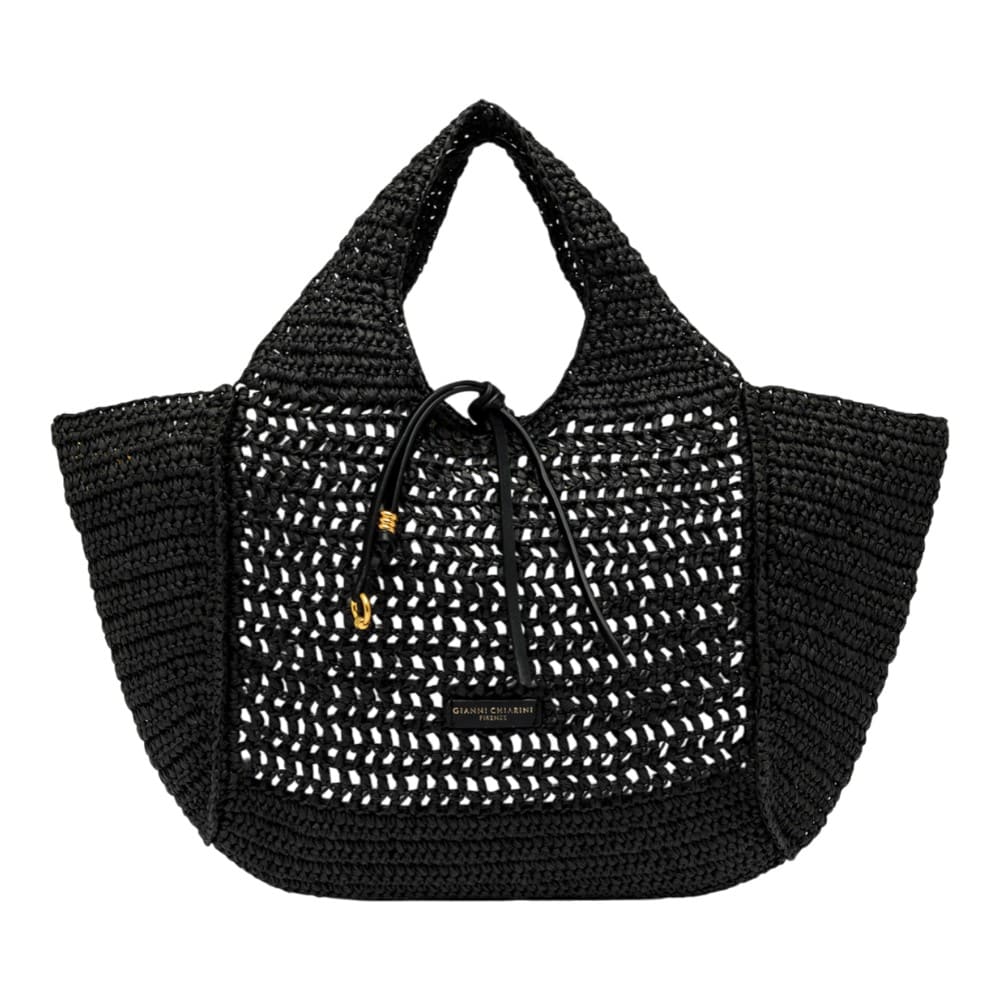 Bolso tote crochet negro Gianni Chiarini Nefeli Bs 11953